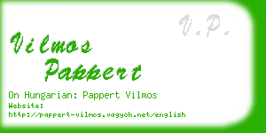 vilmos pappert business card
